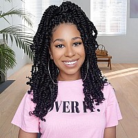 Passion Twist Hair 14 Inch 8 Packs Pre Twisted Passion Twist Crochet Hair For Black Women Pre Looped Passion Twist Curly Croch