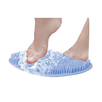 Baozminan Shower Foot Scrubber Mat In Shower Back Scrubber For Shower Washer Wall Mounted With Suction Cups Exfoliating Soothes