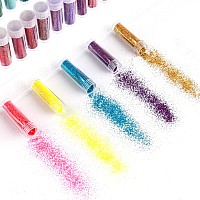 Nail Art Glitter Powder Fine Glitter For Resin Set Of 48 Colors Face Glitter Glitter Eyeshadow For Art And Crafts Eye Hair