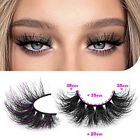 False Eyelashes Fluffy Mink Lashes Natural Look 18Mm Faux Mink Lashes Wispy 5D Volume Long Strip Fake Eyelashes Pack 5 Pairs Mul