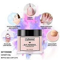 Lofuanna Dip Powder Nail Kit Starterpink Nail Dipping Powder With Basetop Coatactivatorbrush Saver No Uvled Needed Diy Fren