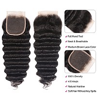 Loose Deep Wave Human Hair Bundles And Closure Loose Wave Bundles With Lace Closure Big Deep Curly Wave Human Hair Bundles With