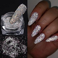 Reflective Nail Glitter Powder 6 Boxes Sparkling Diamond Glitter For Nails Iridescent Sequins Holographic Glitter Super Bright P