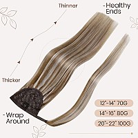 Hetto 20 Inch Ponytail Human Hair Extension Ponytails Hair Extensions Real Human Hair Clip In Ponytail Extension Human Hair 10