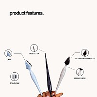 Baby Tress Hair Brush 3In1 Edge Styler For Styling And Taming Flyaways And Brows Doublesided Hair Edge Brush With Multiuse