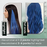 Runature Microbead Hair Extensions Blue Micro Link Hair Extensions Human Hair 16 Inch Micro Ring Hair Extensions Human Hair Blue