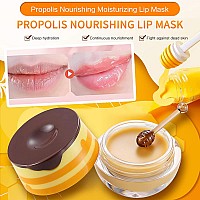 Strawberry Honey Lip Balm Vitamin E Lip Masks Moisturizing Propolis Sleeping Lip Mask Effective Reduces Lip Lines Preventi