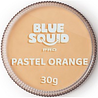 Blue Squid Pro Face Paint Pastel Orange 30Gm Professional Water Based Single Cake Face Body Paint Makeup Supplies For Adu