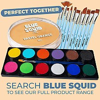 Blue Squid Pro Face Paint Pastel Orange 30Gm Professional Water Based Single Cake Face Body Paint Makeup Supplies For Adu