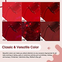 Venalisa Hemafree Red Gel Nail Polish Set 6 Colors Popular Red Burgundy Glitter Gel Polish Kit Diy At Home Salon Christmas Ne