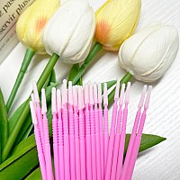 Ilaesh 200 Pcs Micro Brushes Microswabs For Eyelash Extensions Applicators Brush For Lash Mascara Wand Eye Dental Lashes