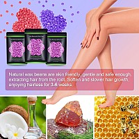 Wax Beads for Hair Removal 10.5oz/ 300g, Auperwel Hard Wax Beans for Brazilian, Face, Bikini, Eyebrow, Legs, At Home Painless Waxing Beads for Women Men 3 packs