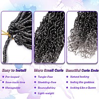 Goddess Locs Crochet Hair 12Inch 6Packs Curly Faux Locs Crochet Hair River Locs Goddess Pre Looped Crochet Braids With Curly Hai