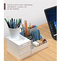 Makeup Desk Cosmetic Storage Box Organizer With Drawers For Dressing Table Vanity Countertop Bathroom Counter Elegant Vanity