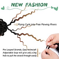 LIYATE Goddess Locs Crochet Hair 10 Inch 6 Packs Faux Locs Crochet Hair for Women Pre Looped Soft River Locs Crochet Braids with Curly Hair Boho Hippie Locs Synthetic Hair Extensions(T1B/30/27)