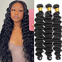 Brazilian Virgin Loose Deep Wave Bundles Loose Wave Human Hair Bundles Loose Deep Human Hair Bundles 12 14 16 Inch 9A Loose Wave