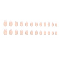 Foccna White Fake Nails Tips Almond Womens Press On French False Nails White Medium Glossy Daily Wear Artificail Nails For Nail