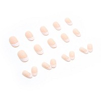 Foccna White Fake Nails Tips Almond Womens Press On French False Nails White Medium Glossy Daily Wear Artificail Nails For Nail