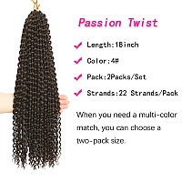 18 Inch Passion Twist Hair Water Wave Crochet Hair Passion Twist Crochet Hair For Women Long Bohemian Synthetic Curly Braiding