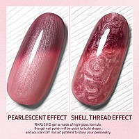 Rarjsm Color Changing Gel Nail Polish 1Pcs 15Ml Burgundy Red Mood Temperature Change Colors Pearlescent Shell Gel Polish Soak Of