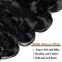 Body wave Clip In Hair Extensions for black women 8pcs Clip in Human Hair Extensions with 18 Clips Double Weft Natural Color 120g (20 inch, Natural Black Body)