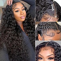 Poghes 13X6 Water Wave Lace Front Wigs Human Hair 180 Density Hd Lace Front Wigs Human Hair Pre Plucked Wigs For Black Women Cu