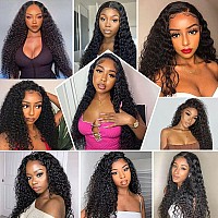 Poghes 13X6 Water Wave Lace Front Wigs Human Hair 180 Density Hd Lace Front Wigs Human Hair Pre Plucked Wigs For Black Women Cu