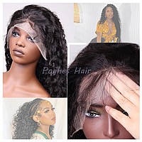 Poghes 13X6 Water Wave Lace Front Wigs Human Hair 180 Density Hd Lace Front Wigs Human Hair Pre Plucked Wigs For Black Women Cu