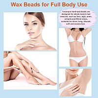 Hard Wax Beads for Hair Removal, Yovanpur Wax Beads for Brazilian Waxing, Waxing Beans for Sensitive Skin, Face Eyebrow Back Chest Legs At Home Pearl Wax Beads, 300g (10 Oz)/bag with 10pcs Wax Sticks(Dark Green)