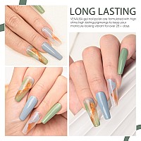 Venalisa Gel Polish Set 6 Colors Popular Nude Pink Blue Green Brown Purple Gel Polish Kit Diy At Home Salon Christmas New Year