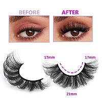 Fluffy Lashes Mink Wispy False Eyelashes Curly Faux Mink Lashes 20Mm Volume Fake Eyelashes 7 Pairs Eye Lashes Multipack By Tooch