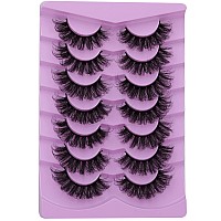 Fluffy Lashes Mink Wispy False Eyelashes Curly Faux Mink Lashes 20Mm Volume Fake Eyelashes 7 Pairs Eye Lashes Multipack By Tooch