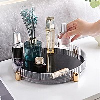 Makeup Perfume Organizer 360 Rotating Skincare Organizer Vanity Tray Spinning Cosmetics Organizer For Dresser Vanity Bathro