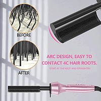 Dan Technology Curved 500Degree Dual Voltage Electric Hot Comb Hair Straightener And Pressing Comb For Wigs And African America