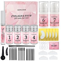 2024 4In1 Lash Lift And Brow Lamination Kit With Longlasting Black Color For 68 Weeks Eyelash Eyebrow Perm Diy Professional