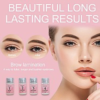 2024 4In1 Lash Lift And Brow Lamination Kit With Longlasting Black Color For 68 Weeks Eyelash Eyebrow Perm Diy Professional