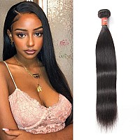 Suifengwu Straight Bundles 16 Inch 1 Bundle Human Hair 100 Unprocessed Brazilian Virgin Human Hair Extensions Double Weft No Sp