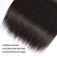 Suifengwu Straight Bundles 16 Inch 1 Bundle Human Hair 100 Unprocessed Brazilian Virgin Human Hair Extensions Double Weft No Sp