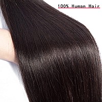 Suifengwu Straight Bundles 16 Inch 1 Bundle Human Hair 100 Unprocessed Brazilian Virgin Human Hair Extensions Double Weft No Sp