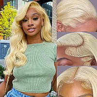 Alipeacock 613 Blonde Lace Front Wig Human Hair 13X4 Body Wave Lace Front Wigs Human Hair Pre Plucked With Baby Hair 150 Densit