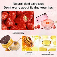 4Pcs Strawberry Honey Lip Balm Vitamin E Moisturizing Propolis Sleeping Lip Mask Effective Reduces Lip Lines Prevention Dry