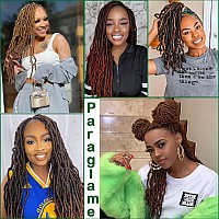 Paraglame Short Faux Locs Crochet Hair 14 Inch Soft Locs 8 Packs Natural Black Prelooped Crochet Hair New Soft Faux Locs Curly