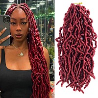 Paraglame Soft New Faux Locs Crochet Hair 14 Inch Soft Locs Crochet Hair Pre Looped Synthetic Curly Wavy Crochet Braids Hair Ex