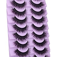 Wiwoseo Fluffy Mink Lashes Extension Strip Eyelashes Fairy Thick Volume Eyelashes Cat Eyes Lashes 16Mm Natural Wispy Fluffy Faux