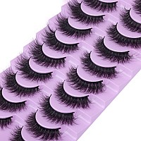 Wiwoseo Fluffy Mink Lashes Extension Strip Eyelashes Fairy Thick Volume Eyelashes Cat Eyes Lashes 16Mm Natural Wispy Fluffy Faux