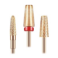 2023 Upgraded3Pcs Nail Drill Bits Set 5 In 1 Drill Bits For Nails 332 Inches Tapered Barrel And Cone Shape Carbide Nail Dri