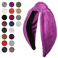 Yetasi Headbands For Women Are Trendy Orchid Purple Velvet Knotted Headband For Women Is Well Made Fashion Designer Top Knot H