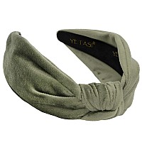 Yetasi Headbands For Women Sage Green Are Chic Velvet Knotted Headband For Women Are Trendy Top Knot Headbands Are Head Band M