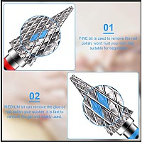 Diesisa 2 Pack Nail Drill Bits For Acrylic Nails 332 Shank Drill Bits For Nails Professional Electric Nail Drill Bits For Hom