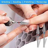 Diesisa 2 Pack Nail Drill Bits For Acrylic Nails 332 Shank Drill Bits For Nails Professional Electric Nail Drill Bits For Hom